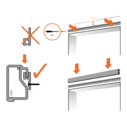 Vliegengordijn Palermo - Transparant/Wit - 90 X 210cm - Sun-Arts -Woningverbetering Winkel bevestiging vliegengordijn 9