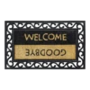 HAMAT Impala Welcome/Goodbye Kokosmat - 75x45cm - Naturel/Zwart - Deurmat -Woningverbetering Winkel impala welcome goodbye kokosmat 75x45cm naturel zwart deurmat 1