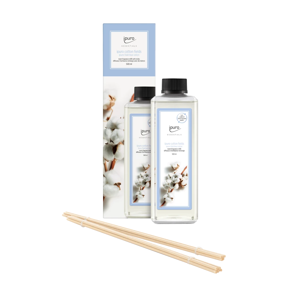 Ipuro Refill Cotton Fields 500ml - Navulling Geurstokjes 3 Ipuro Refill Cotton Fields 500ml - Navulling Geurstokjes