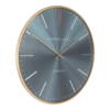 Klok Oyster Staal Blauw/goud U00f8 40 Cm - Wandklok -Woningverbetering Winkel klok oyster staal blauw goud d 40 cm wandklok metaal glas 1