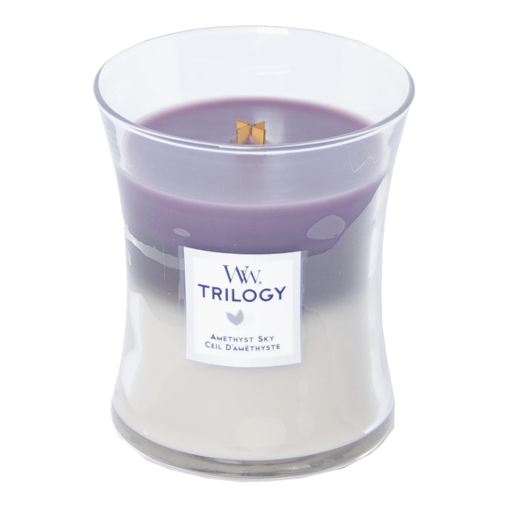 Woodwick Amethyst Sky Trilogy Medium Candle - Geurkaars 4 Woodwick Amethyst Sky Trilogy Medium Candle - Geurkaars - Afbeelding 2