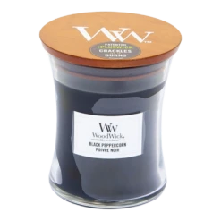 Woningverbetering Winkel 14 Woodwick Black Peppercorn Medium Candle - Geurkaars