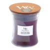 Woodwick Black Plum Cognac Medium Candle - Geurkaars -Woningverbetering Winkel woodwick black plum cognac medium geurskaars 1 5