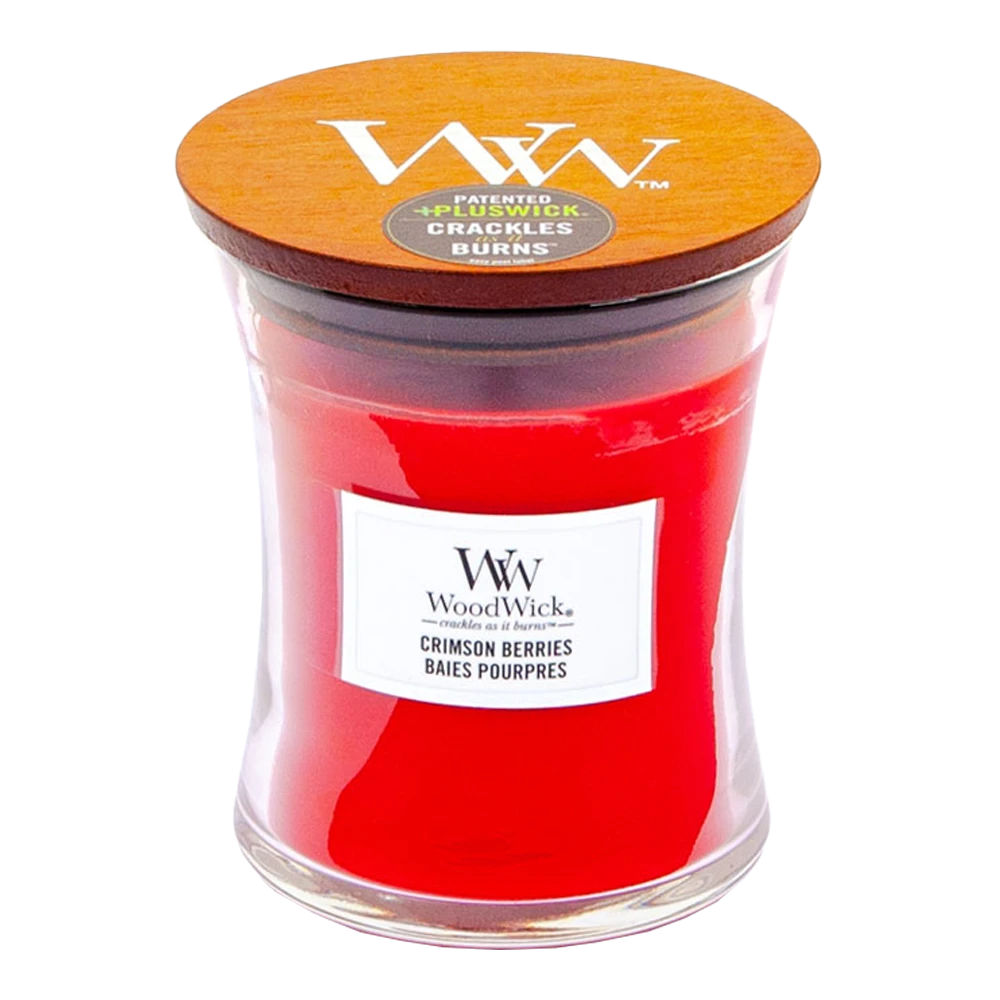 Woodwick Crimson Berries Medium Candle - Geurkaars 3 Woodwick Crimson Berries Medium Candle - Geurkaars