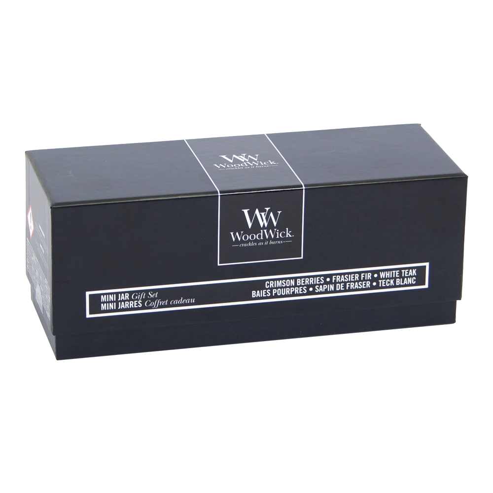 Woodwick Deluxe Gift Set Mini Jar Autumn/Winter - Geurkaars 4 Woodwick Deluxe Gift Set Mini Jar Autumn/Winter - Geurkaars - Afbeelding 2