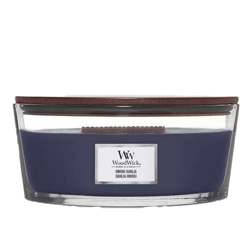 Woodwick Hinoki Dahlia Ellipse Candle - Geurkaars 3 Woodwick Hinoki Dahlia Ellipse Candle - Geurkaars