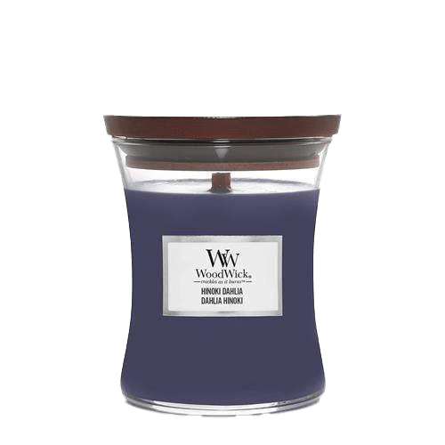 Woodwick Hinoki Dahlia Medium Candle - Geurkaars 3 Woodwick Hinoki Dahlia Medium Candle - Geurkaars