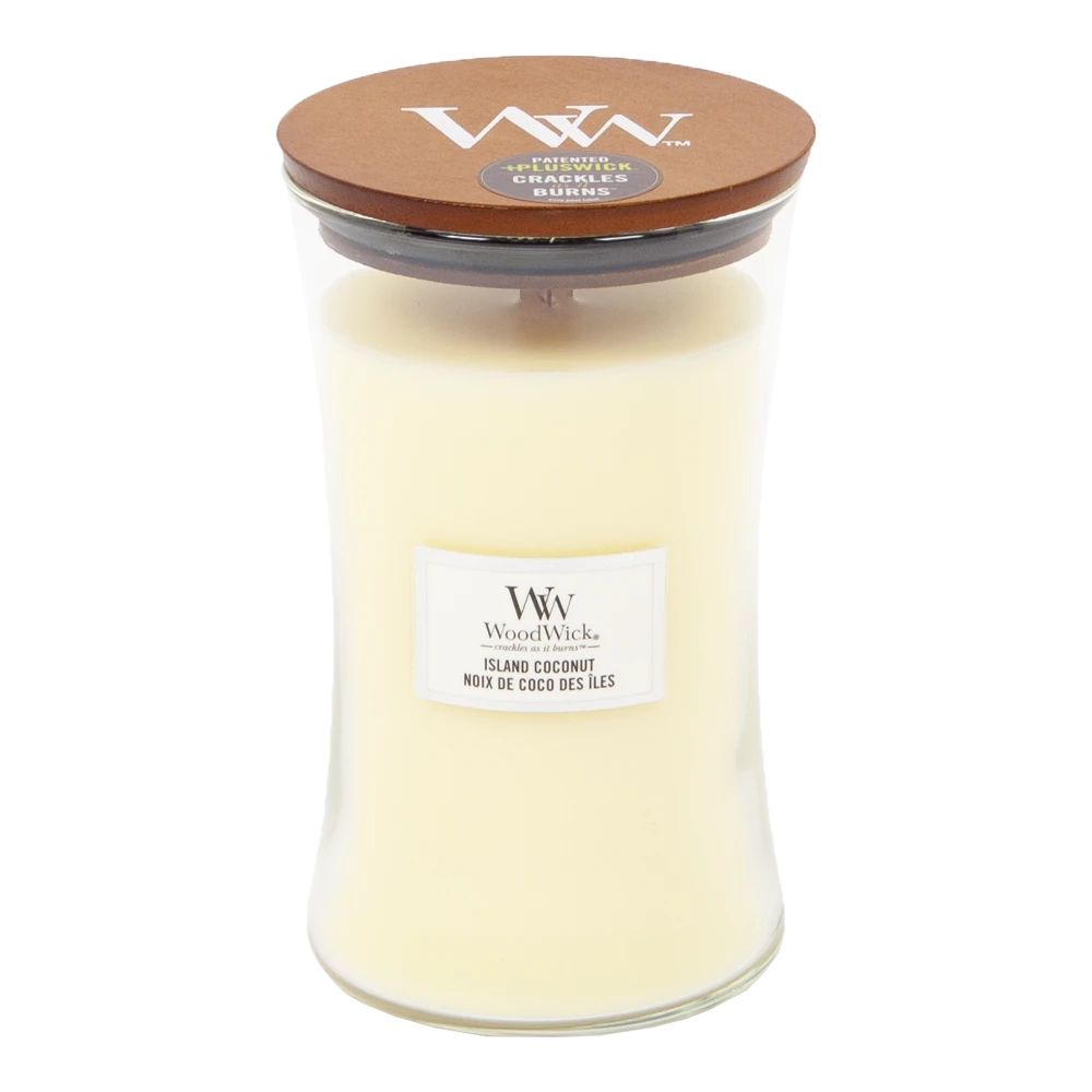 Woodwick Island Coconut Large Candle - Geurkaars 3 Woodwick Island Coconut Large Candle - Geurkaars