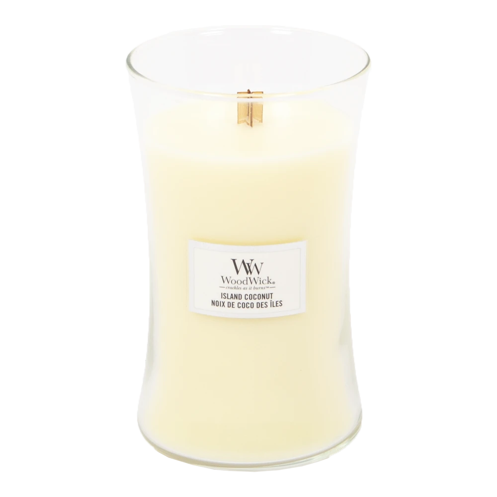 Woodwick Island Coconut Large Candle - Geurkaars 4 Woodwick Island Coconut Large Candle - Geurkaars - Afbeelding 2