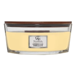 Woodwick Lemongrass & Lily Ellipse Candle - Geurkaars