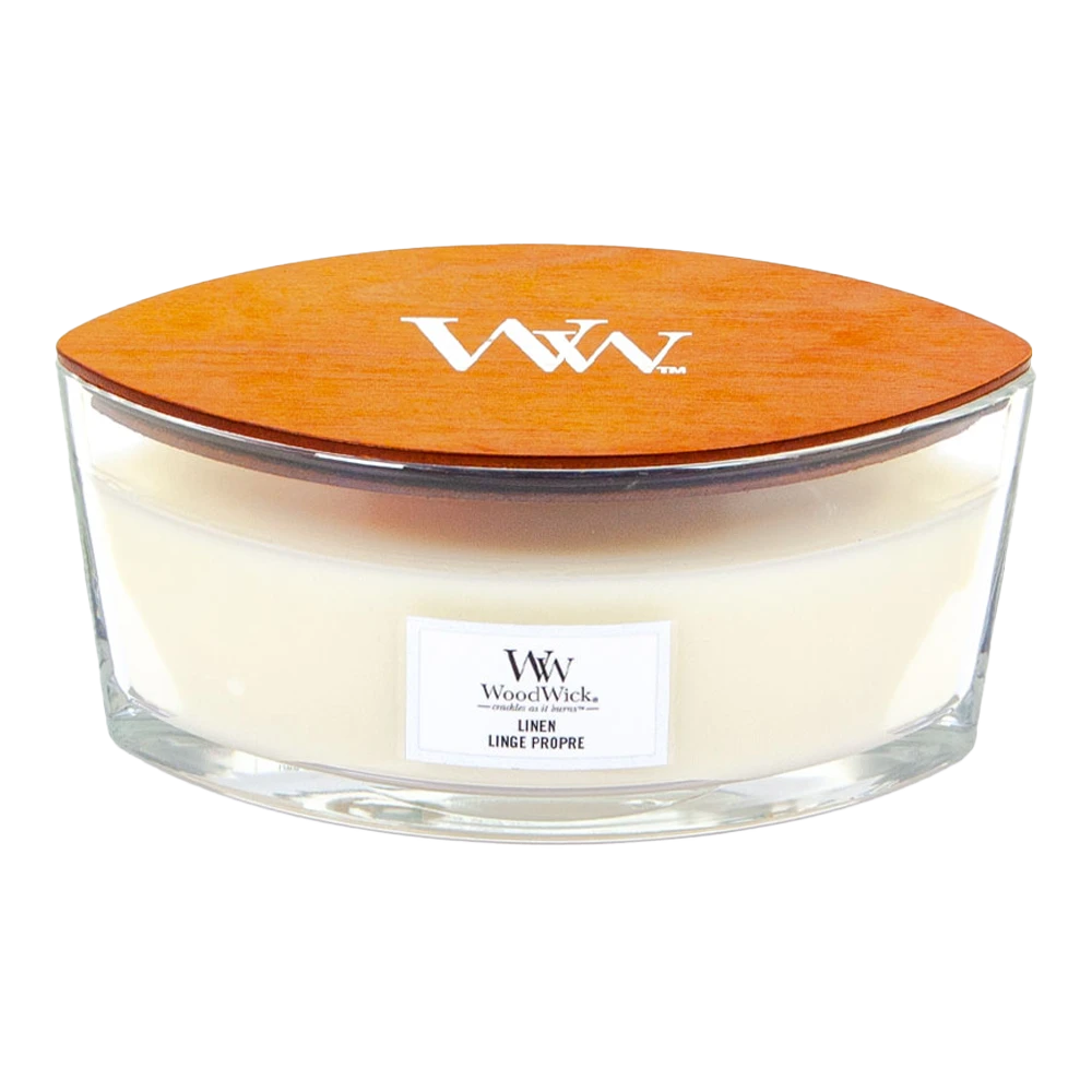 Woodwick Linen Ellipse Candle - Geurkaars 3 Woodwick Linen Ellipse Candle - Geurkaars