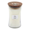 Woodwick Linen Large Candle - Geurkaars -Woningverbetering Winkel woodwick linen large candle geurskaars 1 7