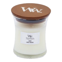 Woodwick Linen Medium Candle - Geurkaars