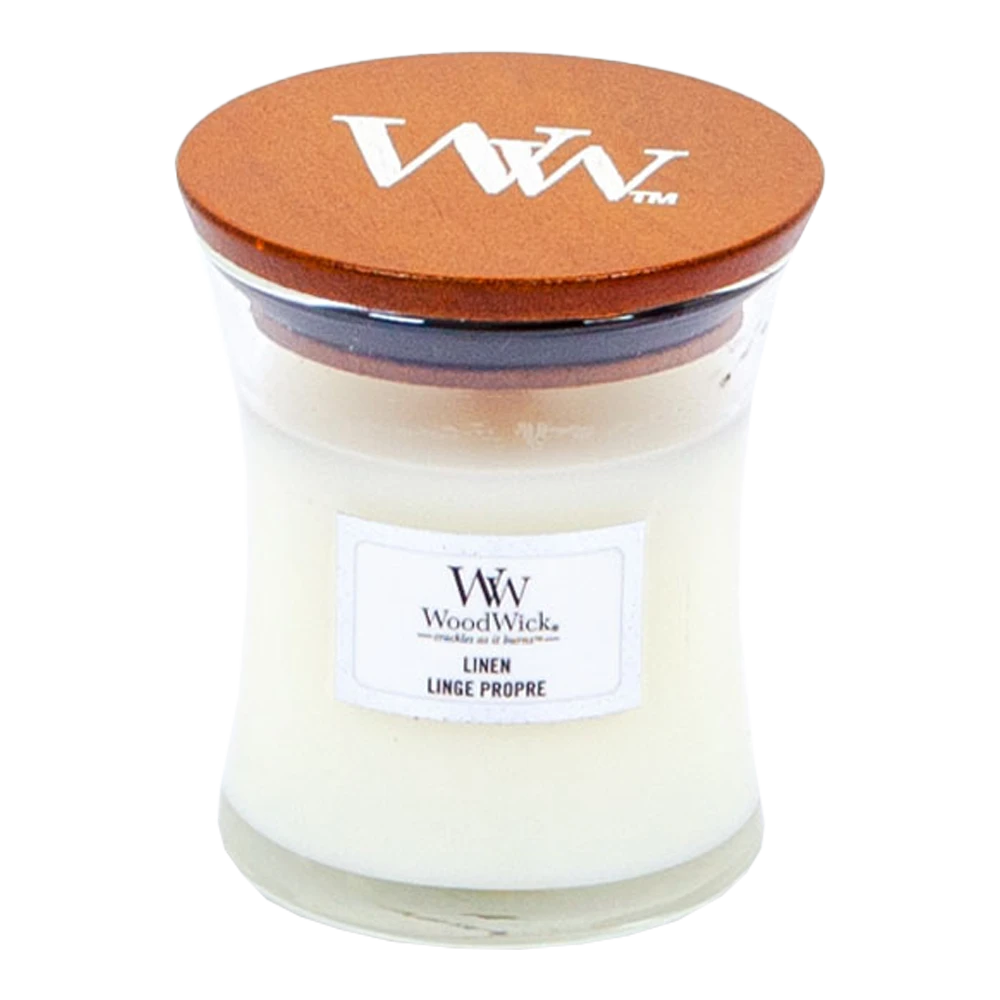 Woodwick Linen Mini Candle - Geurkaars 3 Woodwick Linen Mini Candle - Geurkaars