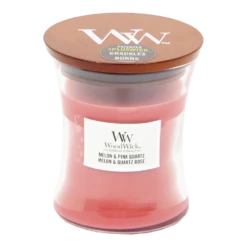 Woodwick Melon & Pink Quartz Medium Candle - Geurkaars