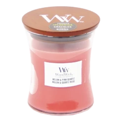Woodwick Melon & Pink Quartz Mini Candle - Geurkaars