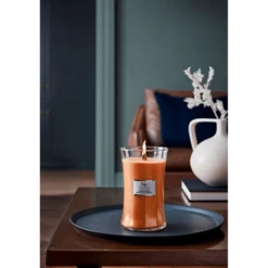 Woodwick Pumpkin Praline Large Candle - Geurkaars -Woningverbetering Winkel woodwick pumpkin praline large candle geurkaars 2