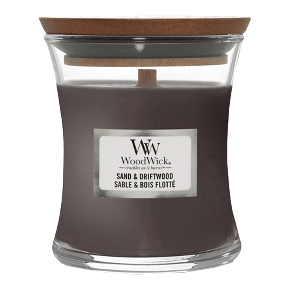 Woodwick Sand & Driftwood Medium Candle - Geurkaars 3 Woodwick Sand & Driftwood Medium Candle - Geurkaars
