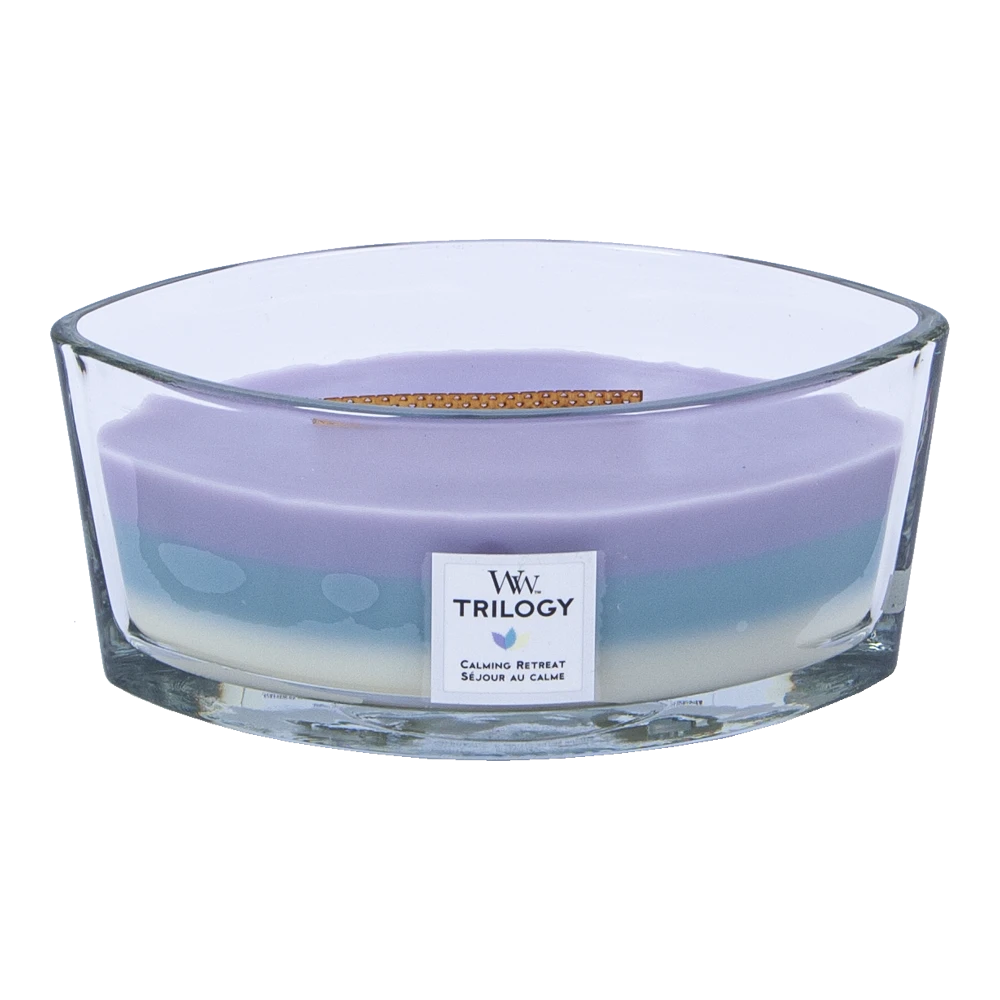 Woodwick Trilogy Calming Retreat Ellipse Candle - Geurkaars 4 Woodwick Trilogy Calming Retreat Ellipse Candle - Geurkaars - Afbeelding 2