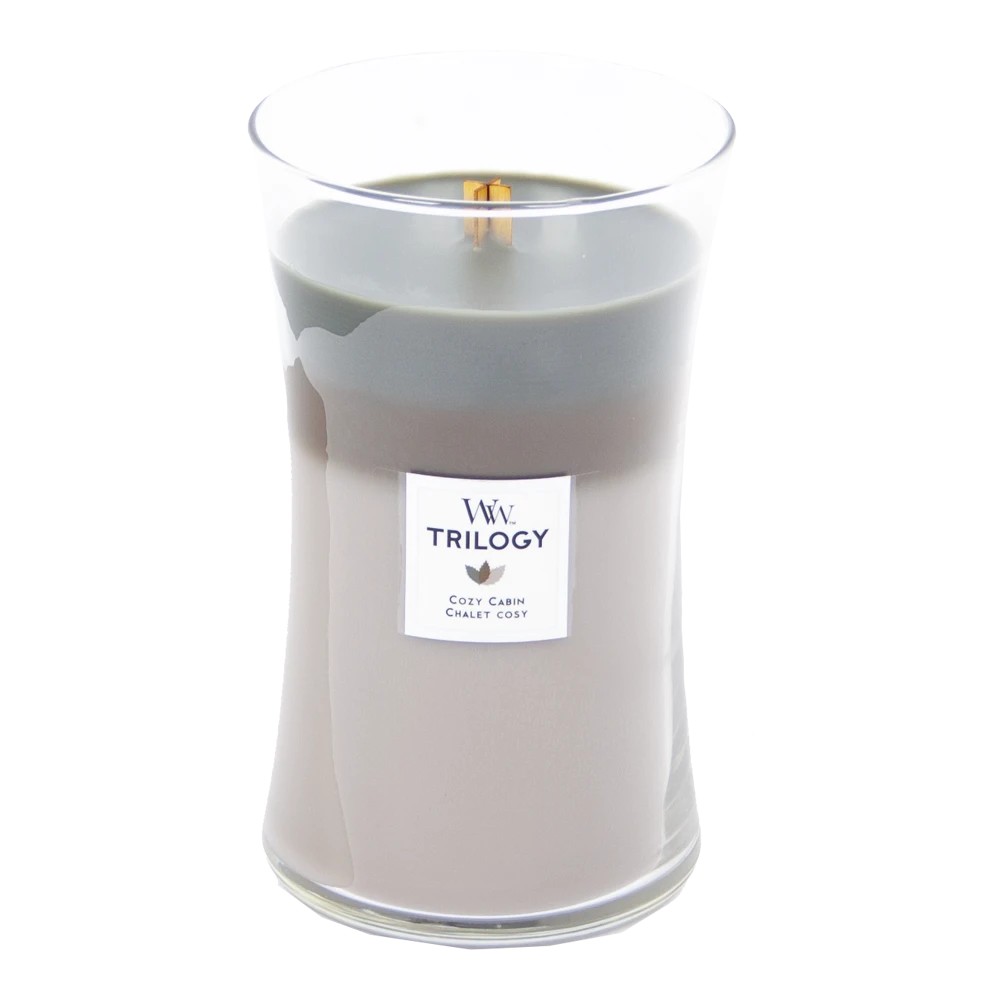 Woodwick Trilogy Cozy Cabin Large Candle - Geurkaars 4 Woodwick Trilogy Cozy Cabin Large Candle - Geurkaars - Afbeelding 2