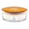 Woodwick White Tea & Jasmine Ellipse Candle - Geurkaars -Woningverbetering Winkel woodwick white tea jasmine l candle geurskaars 1 4