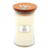 Woodwick White Teak Large Candle - Geurkaars -Woningverbetering Winkel woodwick white teak large candle geurskaars 1 4